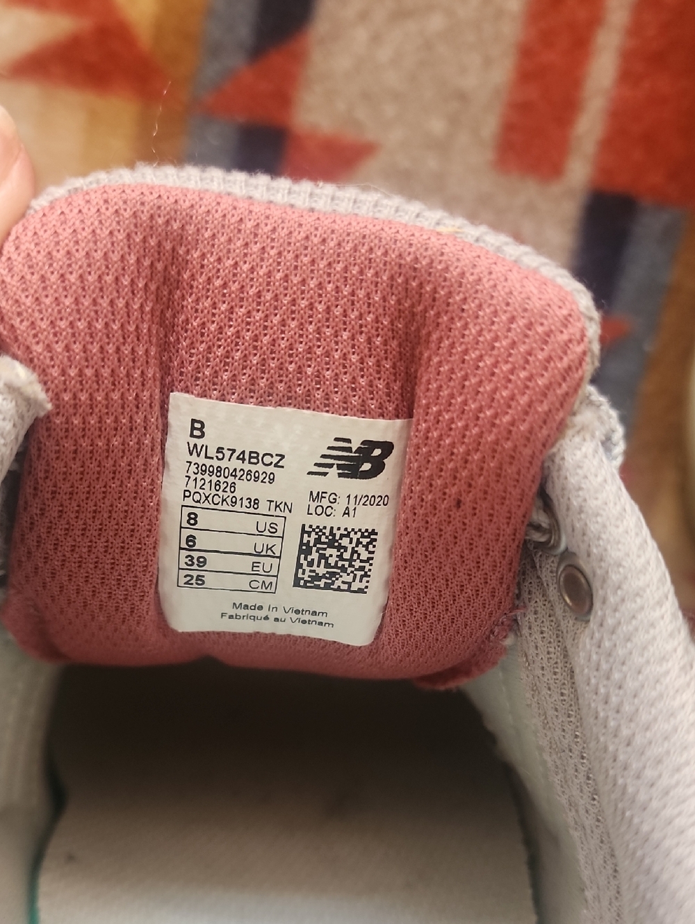 New Balance 574 Womens Gray and Brown Sneakers - Size 8 - Picture 6 of 6